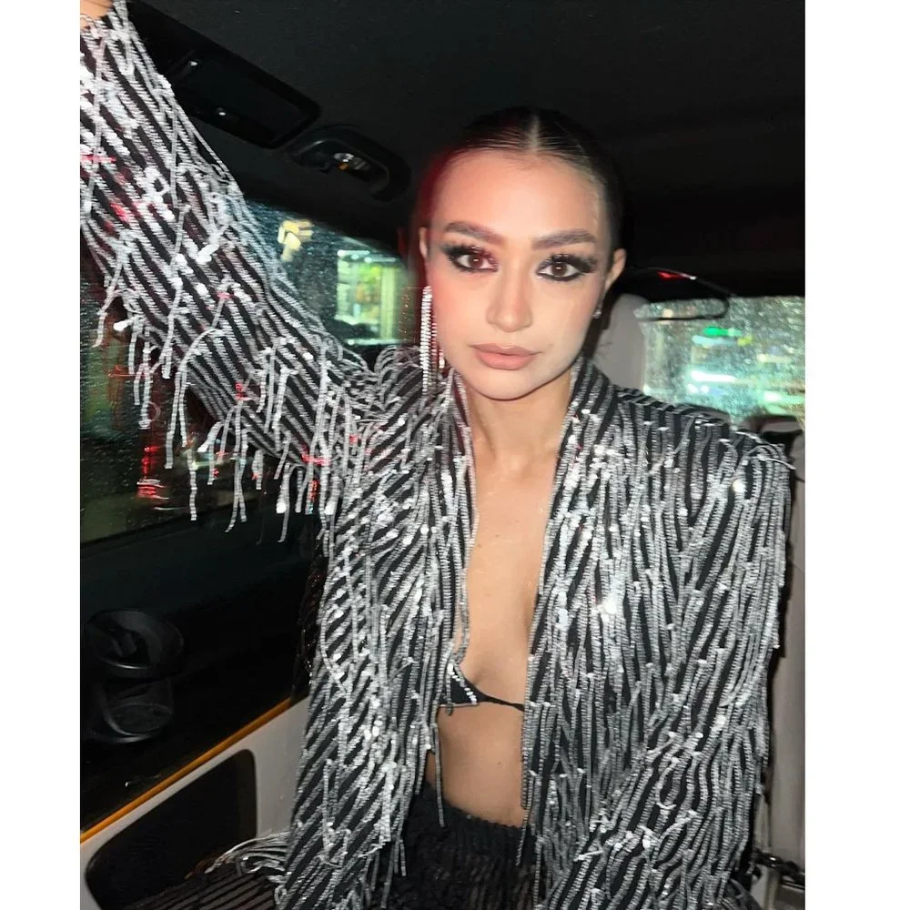 Zara fringed sequin